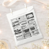 Griezelig antiek halloween Krant wit Bedankzakje (Geknipt)