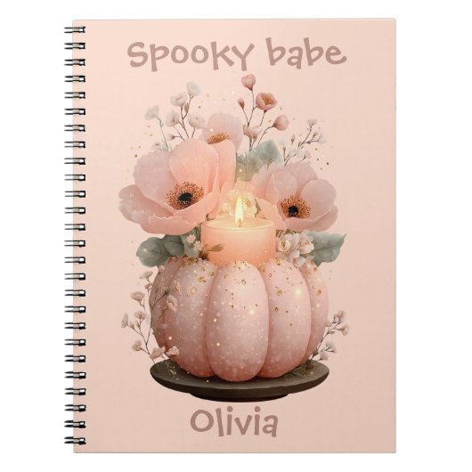 Griezelig Babe Pompoen voor Meisjes Notitieboek (Voorkant)