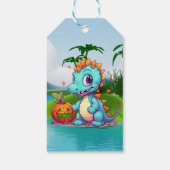 Griezelig Baby Dino Cadeaubijlage voor Kinderen Ve Cadeaulabel (Achterkant)