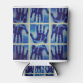 griezelig blauw blikjeskoeler (Voorkant)