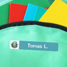 Griezelig blauw groen trol hoofd terug naar school