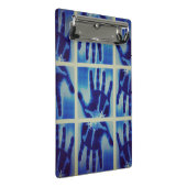 griezelig blauw notitieboek mini klembord (Schuin)