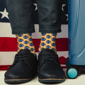 Griezelig Blauw Oog Pixel Kunst Cool Modern Grappi Sokken