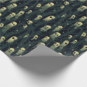 Griezelig Bos en Geesten Halloween Cadeaupapier (Hoek)