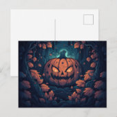 Griezelig bos met Jack-O' Lanterns Halloween Feestdagenkaart (Voorkant / Achterkant)