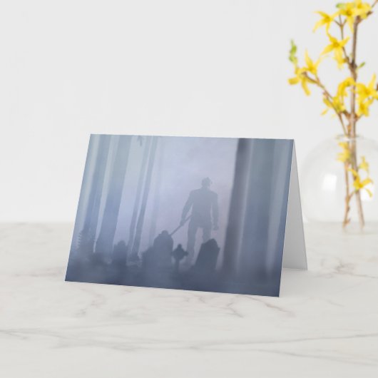 Griezelig Bos op Halloween Kaart (Gele Bloem)