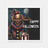 griezelig carnaval clown halloween feest servet (Voorkant)