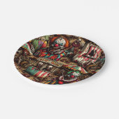 griezelig carnaval clown zombie halloween papieren bordje (Gekanteld)