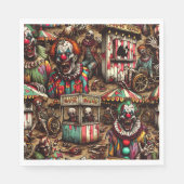 griezelig carnaval clown zombie halloween servet (Voorkant)
