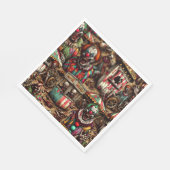 griezelig carnaval clown zombie halloween servet (Hoek)