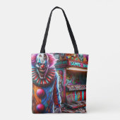 griezelig carnaval clown zombie halloween tote bag (Achterkant)