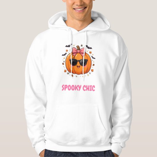 Griezelig Chic Pompoen Hoodie (Voorkant)