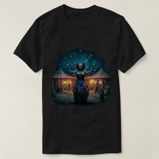 griezelig circus t-shirt (Design voorkant)