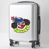 Griezelig Clownengezicht | Halloween Plezier van C Sticker (Koffer)