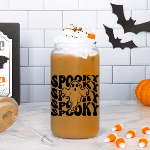 Griezelig Cute Geest Halloween Blikvorm Glas