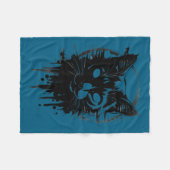 Griezelig Cute Goth Kat Horror Kitty Schets Alt Ng Fleece Deken (Voorkant (Horizontaal))
