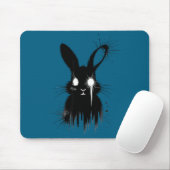 Griezelig Cute Goth Konijn Horror Konijn Schets Al Muismat (Met muis)