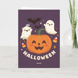 Griezelig Cute Halloween Feest Kaart