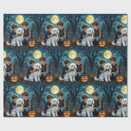 Griezelig & Cute Halloween Inpakpapier (Vlak)