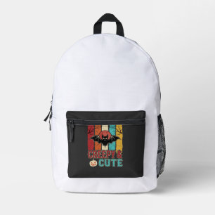 Griezelig Cute Halloween Vleermuis Retro Grafisch Bedrukte Rugzak
