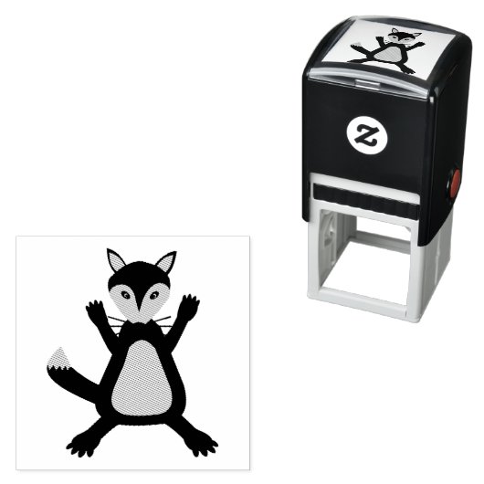 Griezelig Cute Halloween Wolf Zelfinktende Stempel (In situ)