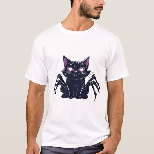 Griezelig Cute Kat  Spinpenpoten & Hart Ogen Klass T-shirt (Voorkant)