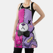 Griezelig Cute Pastel Goth Beer Apron Schort (Insitu)