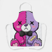 Griezelig Cute Pastel Goth Beer Apron Schort (Voorkant)