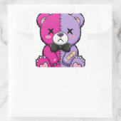 Griezelig Cute Pastel Goth Beer Sticker (Tas)