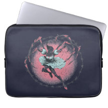 Griezelig Cute Skelet Ballerina Laptop Hoes