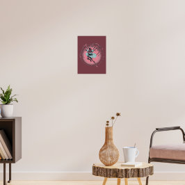 Griezelig Cute Skelet Ballerina Poster