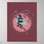 Griezelig Cute Skelet Ballerina Poster (Voorkant)