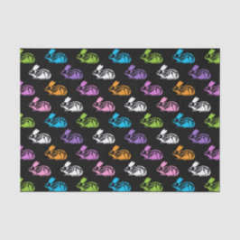 Griezelig Cute Skelet Paashaas Patroon Tissuepapier