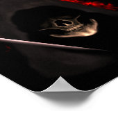 Griezelig donker humeurig gothic schedel drinken m poster (Hoek)