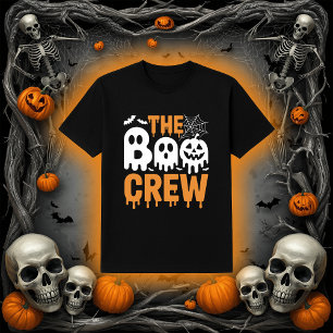 Griezelig Druppende De Boo Crew Geesten en Pompoen T-shirt