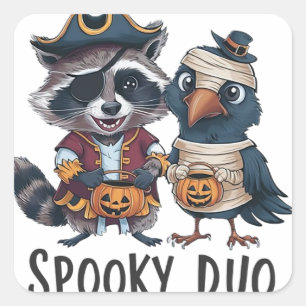 Griezelig Duo Vierkante Sticker