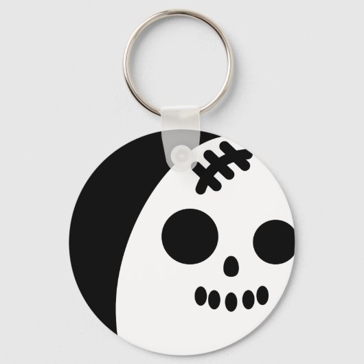 Griezelig Ei Schedel - Halloween Sleutelhanger (Voorkant)