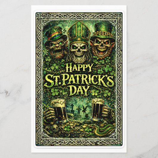 Griezelig en donker St.Patrick's Day ontwerp Flyer (Voorkant)