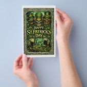 Griezelig en donker St.Patrick's Day ontwerp Flyer (Hand)