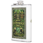 Griezelig en donker St.Patrick's Day ontwerp Heupfles (Links)