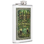 Griezelig en donker St.Patrick's Day ontwerp Heupfles (Rechts)