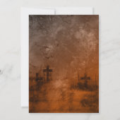 Griezelig en eng kerkhof Halloween Party Kaart (Achterkant)