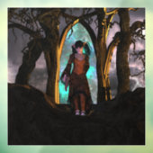 Griezelig en Schattige Halloween Meisje Raamsticker (Vel 3)