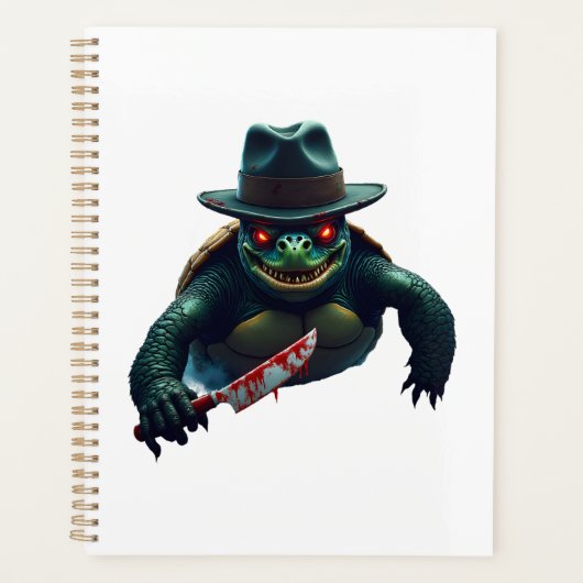Griezelig eng Halloween Schildpad T-shirt Planner (Voorkant)