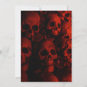 griezelig eng hooded stalker halloween party kaart (Achterkant)