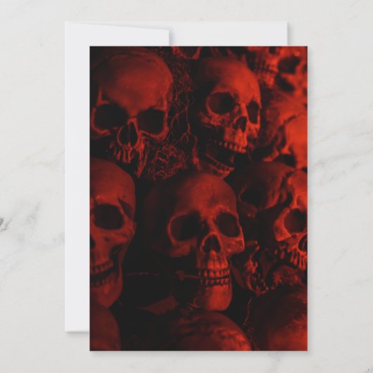 griezelig eng hooded stalker halloween party kaart (Achterkant)