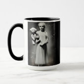 Griezelig Etherisch Meisje Holding Teddy Bear Mok (Links)