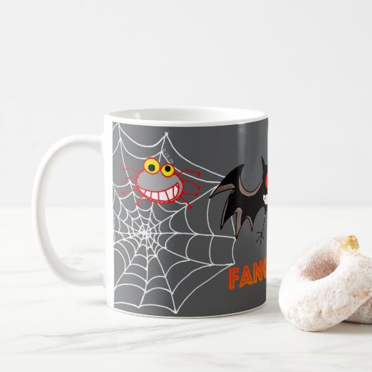 Griezelig Fangtastisch Halloween-feest Koffiemok (Met donut)