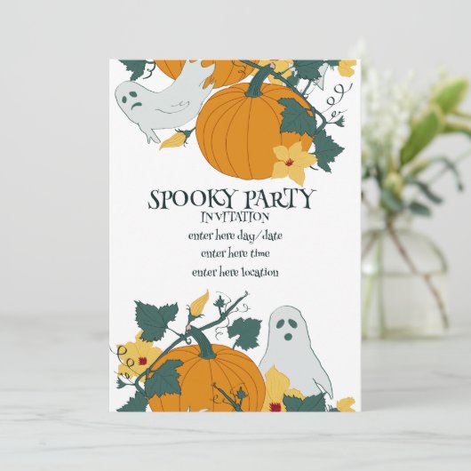 Griezelig feest kaart (Staand voorkant)