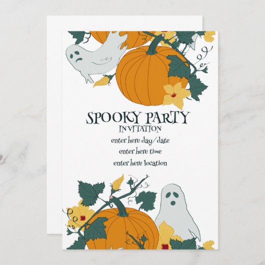Griezelig feest kaart (Voorkant / Achterkant)